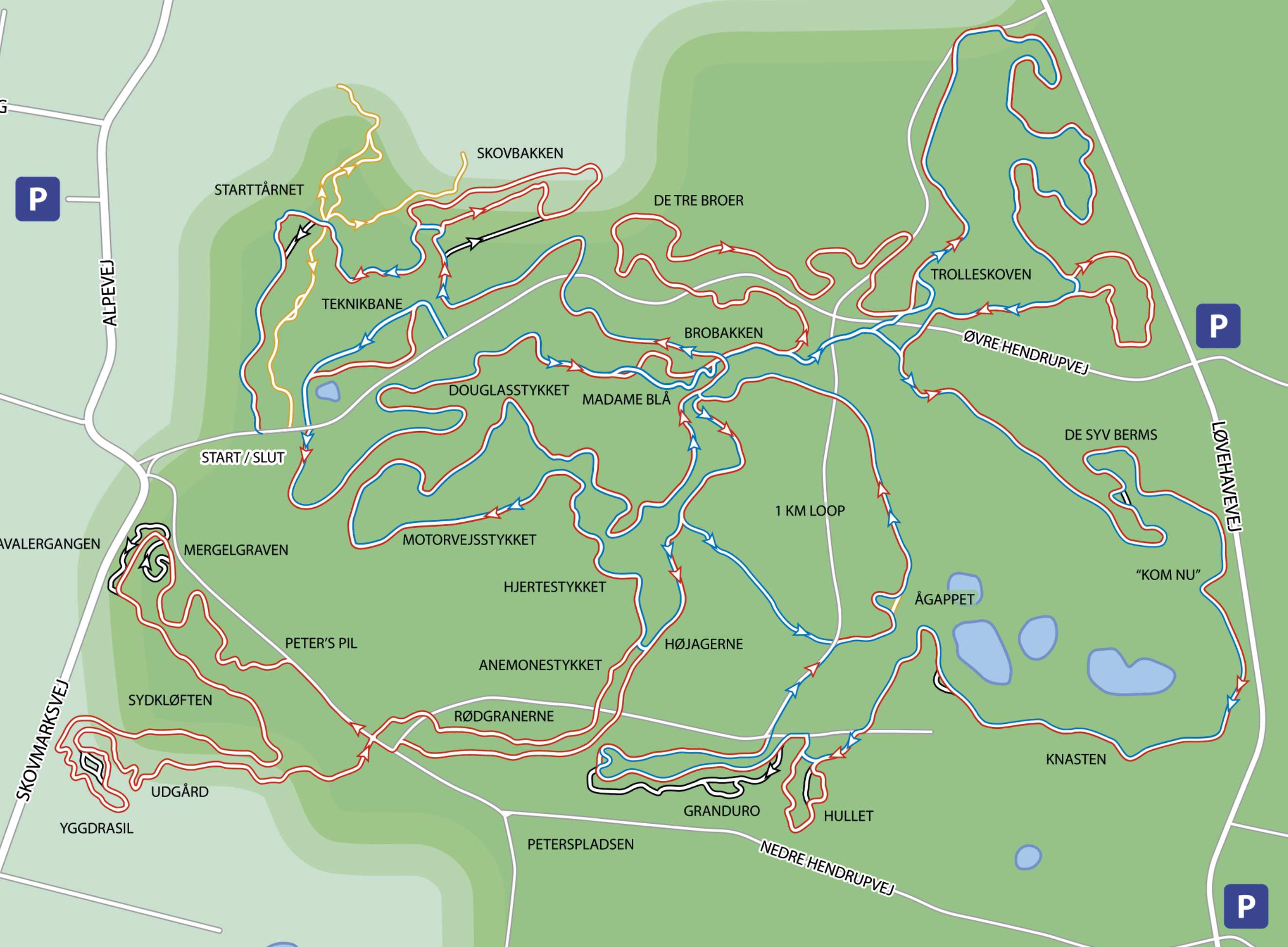 Sporkort Skovhuggeren MTB spor Fyn